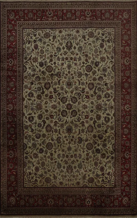 Luxurious All-Over Oriental Rug with Intricate Floral Patterns 9x13