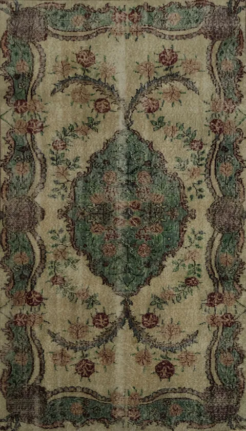 Anatolian Turkish Distressed Rug 4x7
