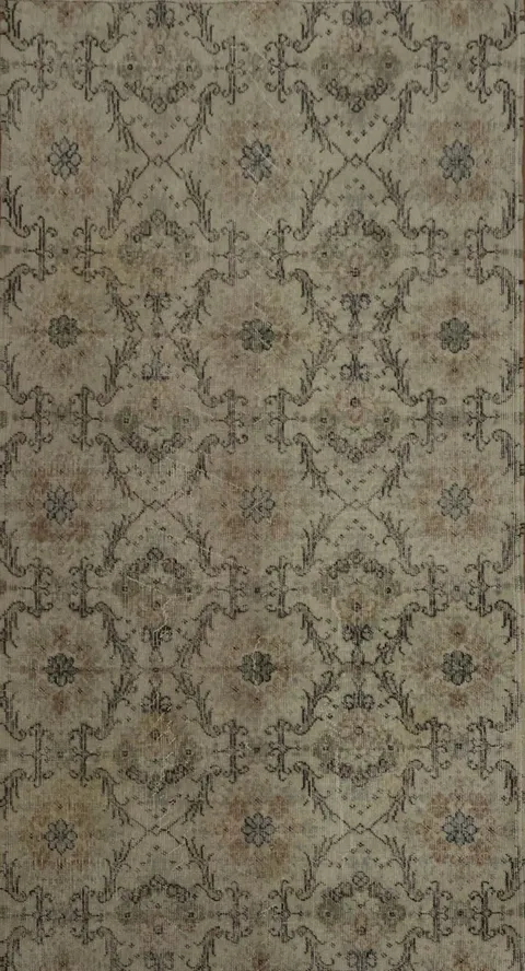 Elegant Vintage Turkish Distressed Rug 4x7