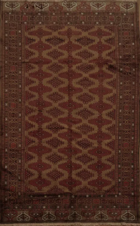 Turkoman Bokhara Persian Area Rug 7x11