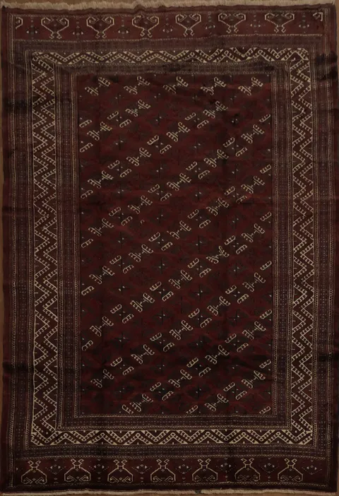 Geometric Bokhara Turkoman Persian Area Rug 9x13