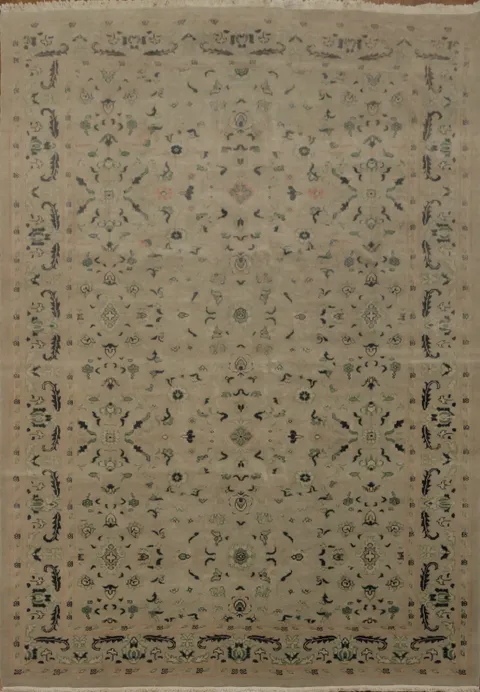 Elegant Beige Ziegler Area Rug with Intricate Floral Patterns 6x9