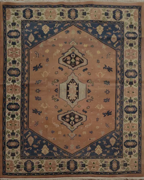 Luxurious Vintage Harlequin Carpet, Ziegler Persian Rug 5x6