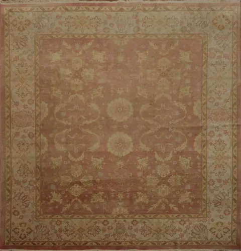 Elegant Square Rug with Delicate Floral Motifs Ziegler 8x8