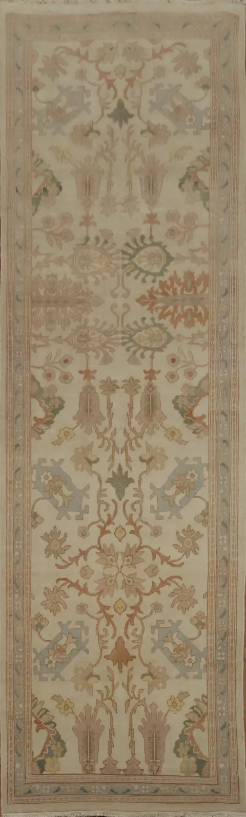 Elegant Handcrafted Runner with Intricate Floral Designs Ziegler 4x11