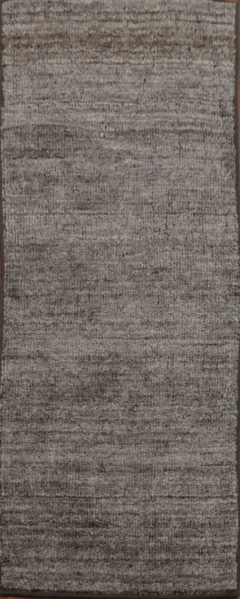 Sophisticated Charcoal Gabbeh Runner Rug to Enhance Hallways 2x5