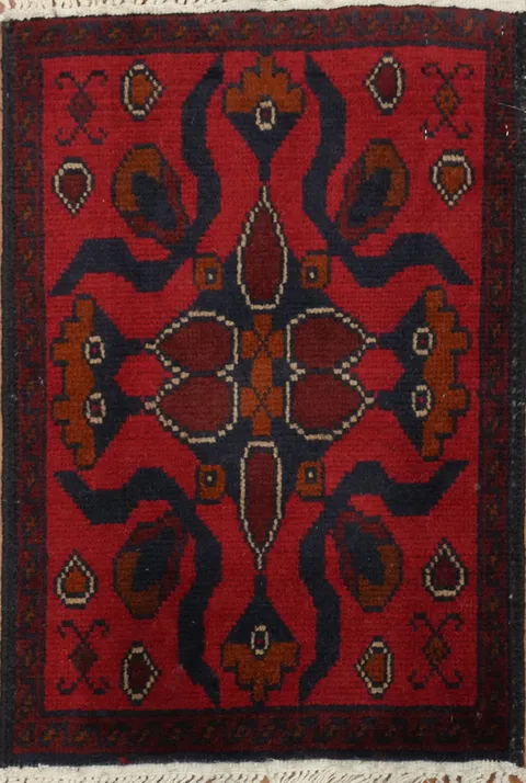 Geometric Anatolian Turkish Rug 1x2