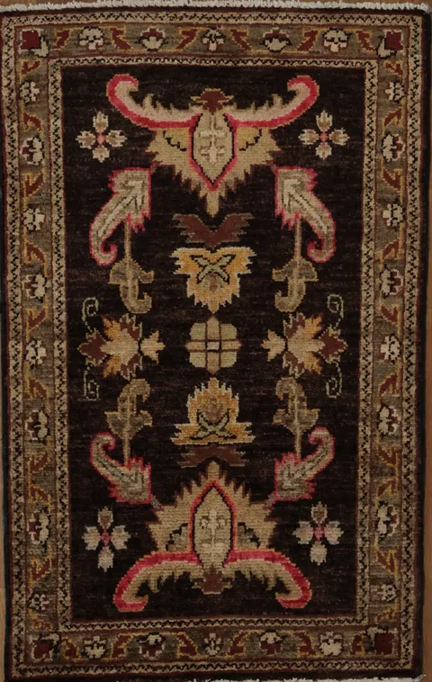 Elegant Dark Toned Peshawar Oriental Rug 2x3