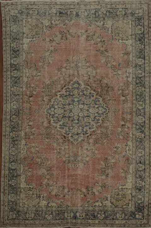 Anatolian Turkish Distressed Area Rug 6x10
