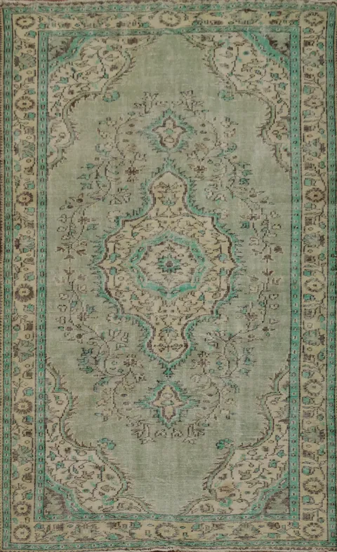 Distressed Anatolian Turkish Area Rug 6x10