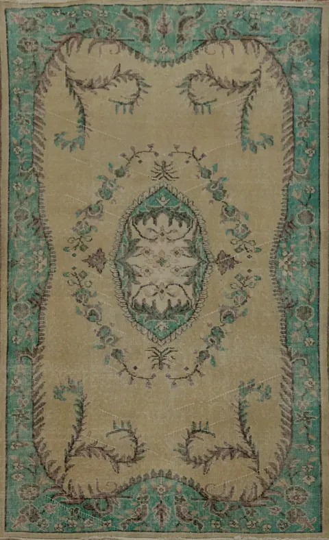 Distressed Anatolian Turkish Rug 4x7
