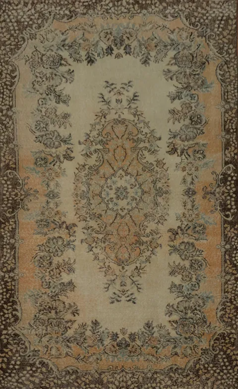 Vintage Floral Medallion Area Rug with Timeless Elegance 6x9
