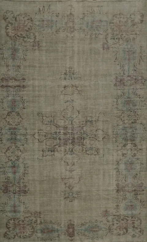 Vintage Earth Tones Traditional Oriental Area Rug 6x8 Distressed
