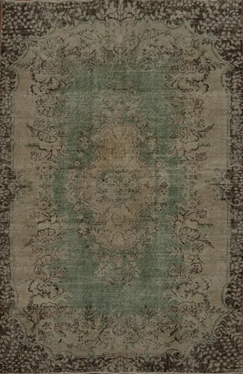 Classic Vintage Turkish Distressed 6X9 Rug
