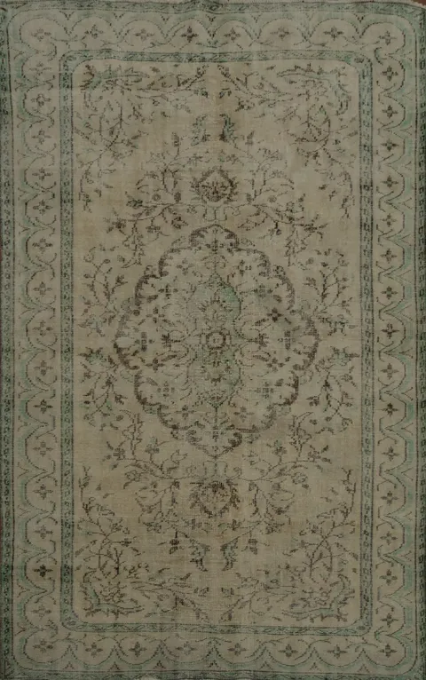 Sophisticated Style: Distressed Turkish Rug 6x10