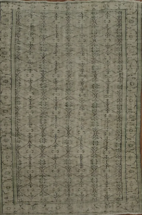 Sophisticated and Subdued Turkish Rug 6x10