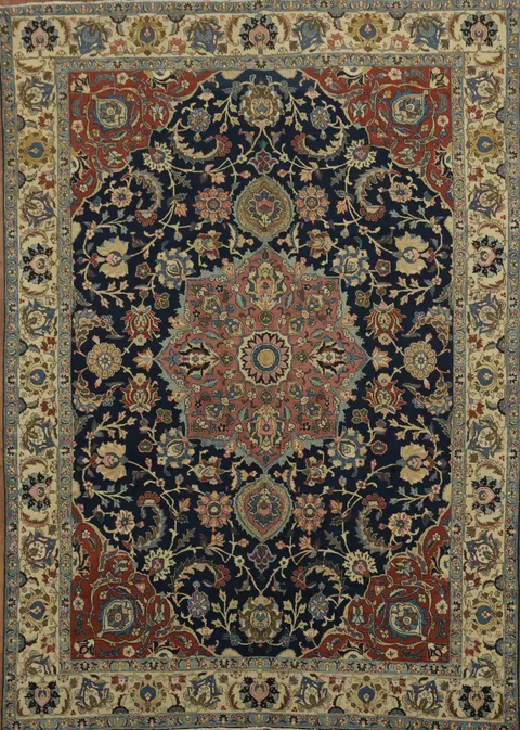 Antique Vegetable Dye Tabriz Persian Area Rug 9x13