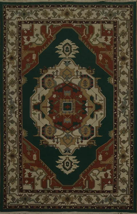 Traditional Handmade Sumak Chinese Heriz Area Rug 6x9