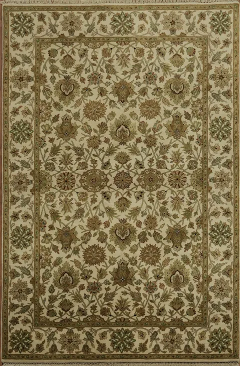 Elegant Traditional Agra Oriental Area Rug 6x9