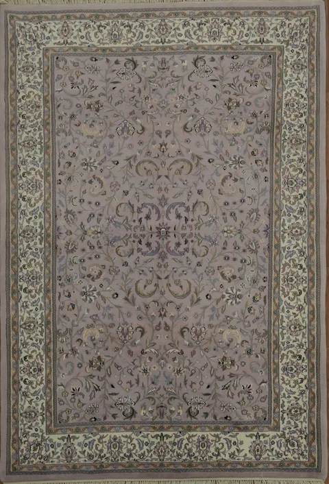 Elegant floral Kashan Oriental Area Rug 6x9