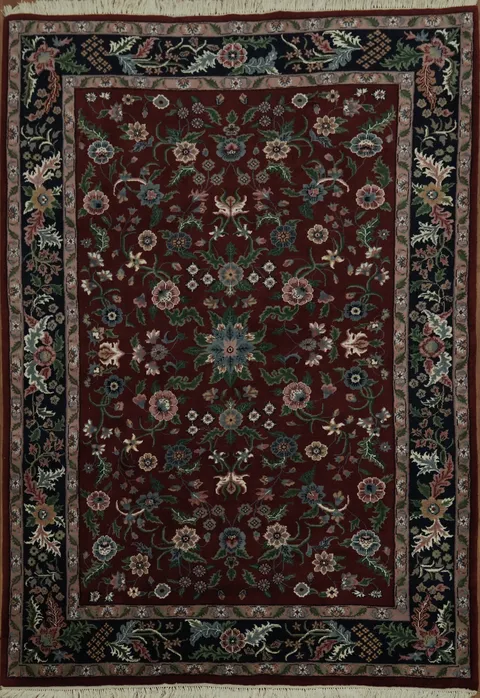 Elegant Floral Kashan Oriental Area Rug 6x9