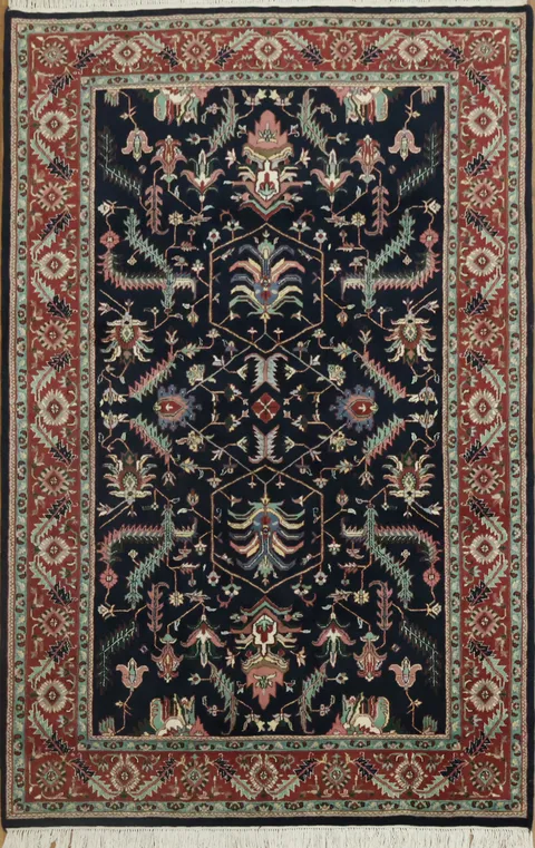 Luxurious Heriz Indian Oriental Area Rug 6x9