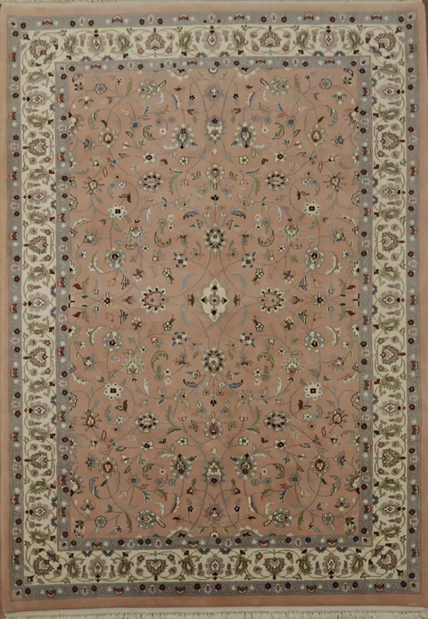Sophisticated Hand-Knotted Kashan Oriental Area Rug 6x9