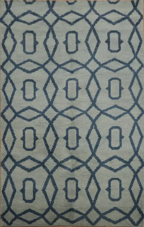 5x8 Oushak Trellis Indian Oriental Area Rug