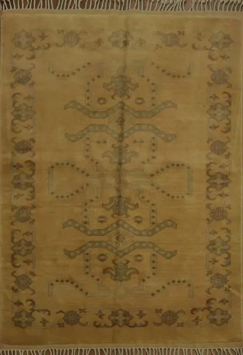 Warm Toned Oushak Oriental Rug 5x6