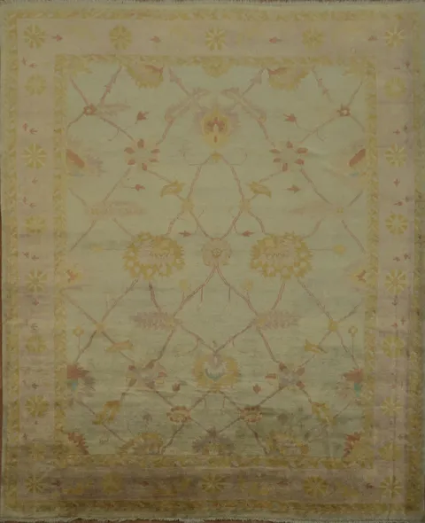 Vegetable Dye Oushak Turkish Area Rug 10x13