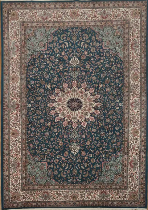 Luxurious Intricate Patterned Vegetable Dye Aubusson Chinese Large Rug 10x14