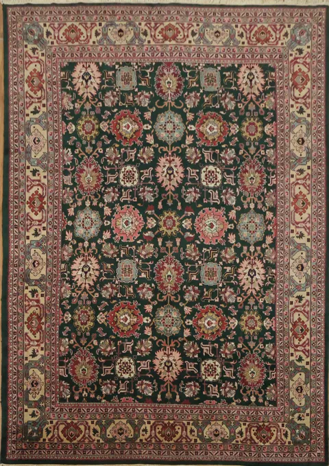 Elegant Floral Pattern Tabriz Oriental Area Rug 10x13