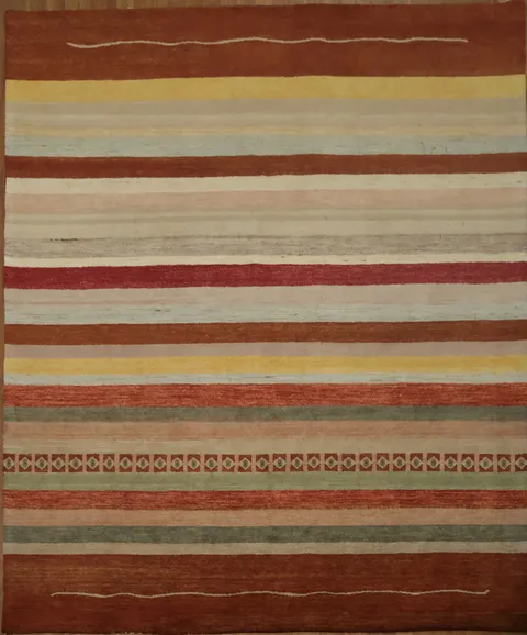 Contemporary Multicolored Gabbeh Oriental Area Rug 8x10