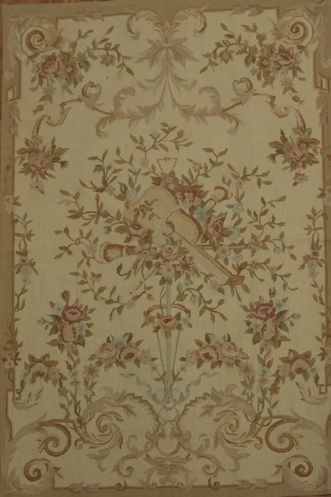Classic European Aubusson Tapestries Chinese Rug 4x6