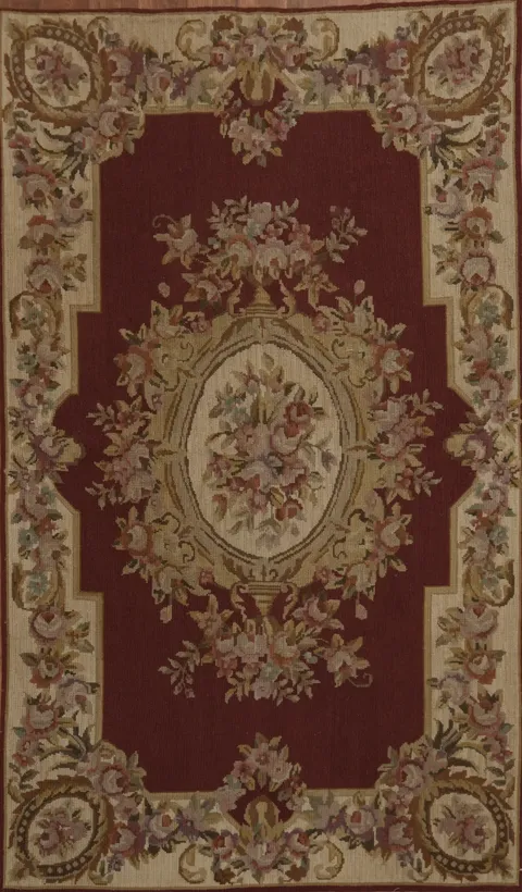 Elegant Aubusson Tapestries Chinese Rug 3x5