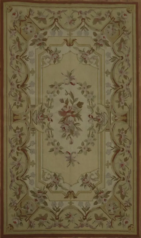 Sophisticated Aesthetic Aubusson Tapestries Chinese Rug 3x5