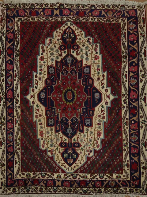Classic Charm with Vegetable Dye Bakhtiari Persian Rug 5x7