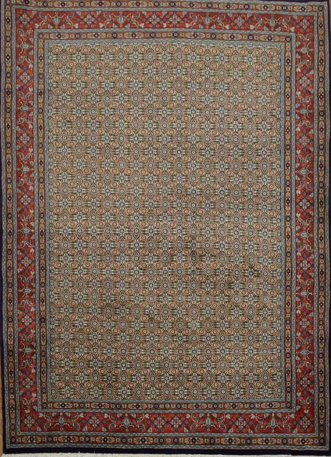Classic Geometric Patterned Tabriz Persian Area Rug 6x8