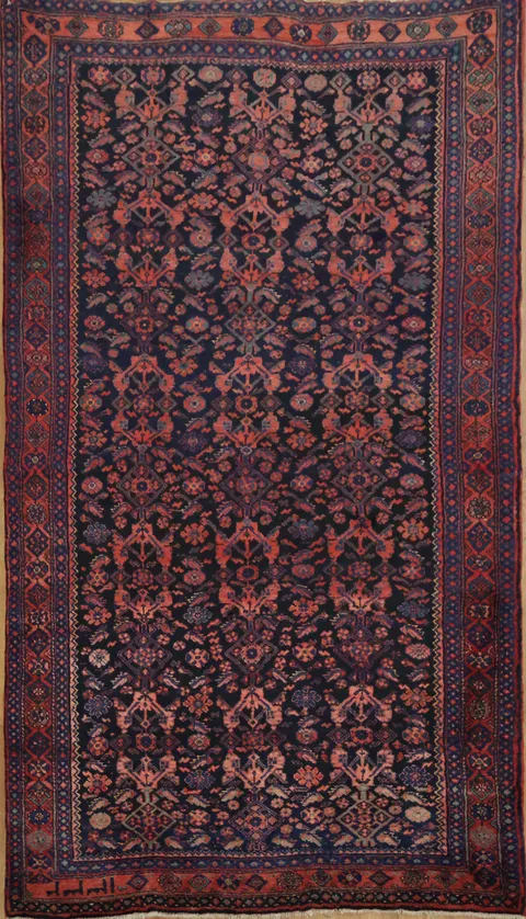 Traditional Hand-Knotted Bidjar Persian Area Rug 5x8