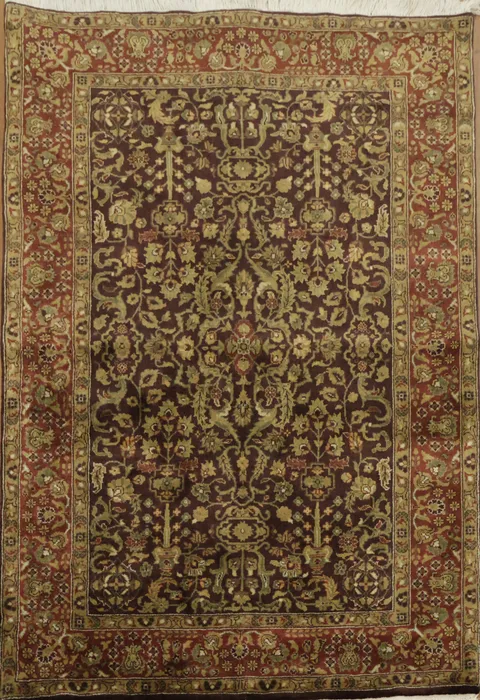 Luxurious Oriental Kashan Area Rug 4x6