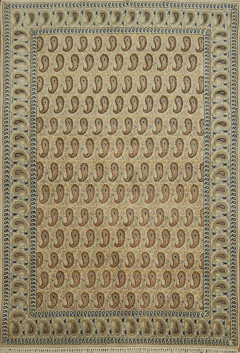 Authentic Vegetable Dye Qum Oriental Rug 5x7