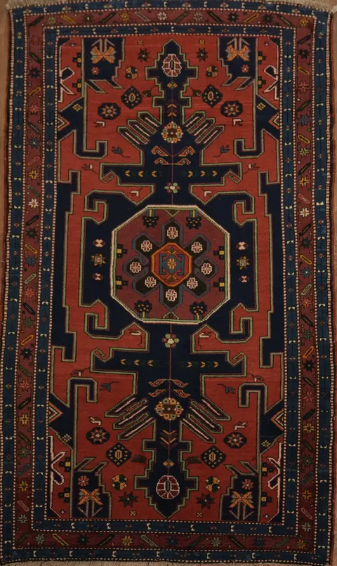 Authentic Persian Vegetable Dye Malayer Rug 4x7