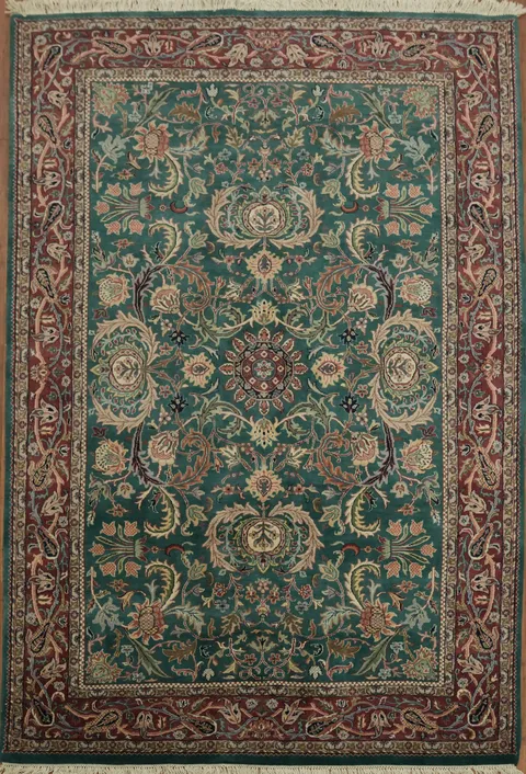 Vegetable Dye Kashan Oriental Area Rug 6x9