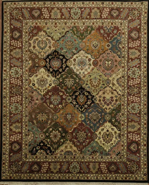 Classic Patterned Vegetable Dye Tabriz Oriental Area Rug 8x10