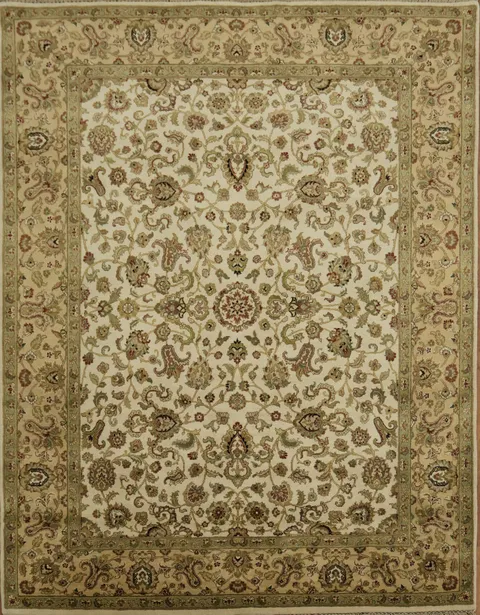Ornate Traditional Vegetable Dye Agra Oriental Area Rug 8x10