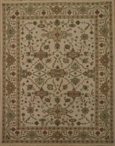 Classic Elegance Beige Sumak Oriental Area Rug 8x10
