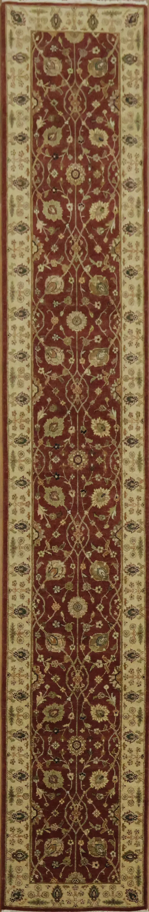 Rust Red and Beige Persian-Style Ziegler Long Runner 3x16