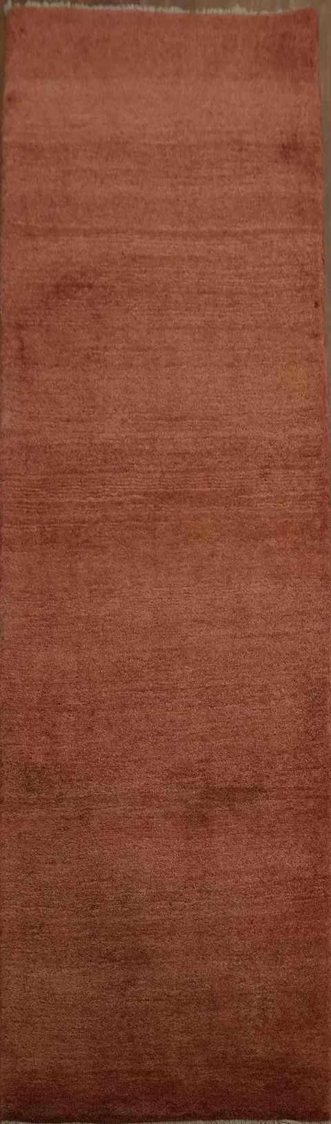Luxurious Terracotta Thick Plush Gabbeh Persian Runner Rug 3x10