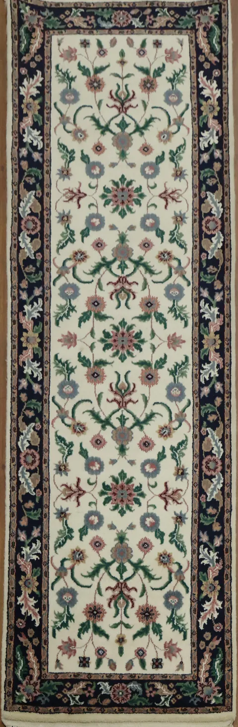Stylish Rectangular Rug with Antique Floral Accents Runner 3x8