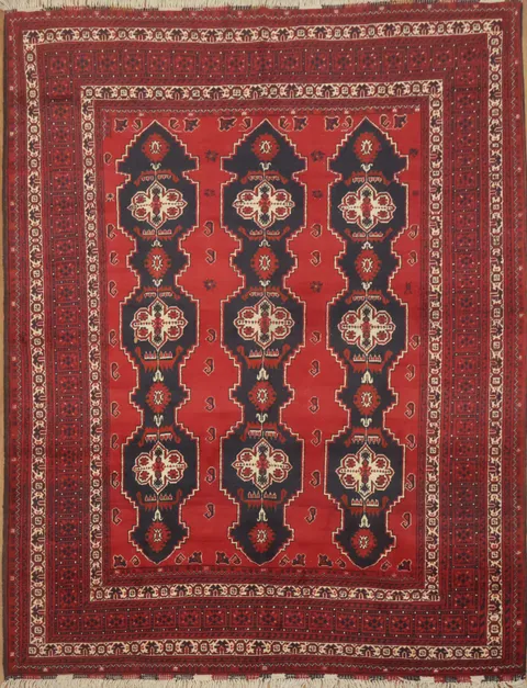Elegant Red Balouch Oriental Area Rug 8x11